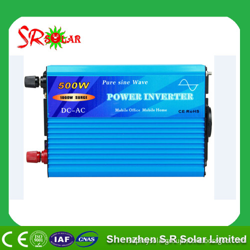 High efficiency solar inverter 12v/24v/48v 500w pure sine wave inverter